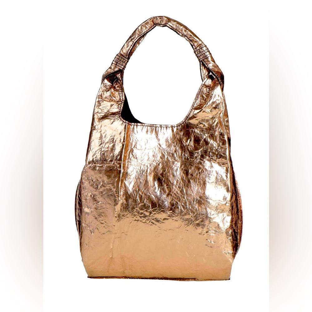 NWT Anita Bilardi Rose Gold Metalic Handbag